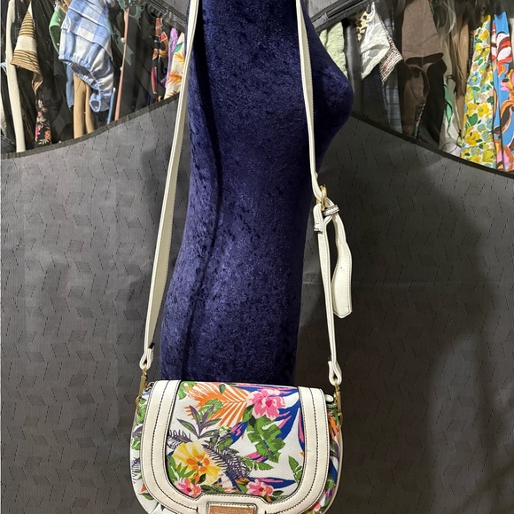 Liz Claiborne Floral White Crossbody Bag - Picture 1 of 7